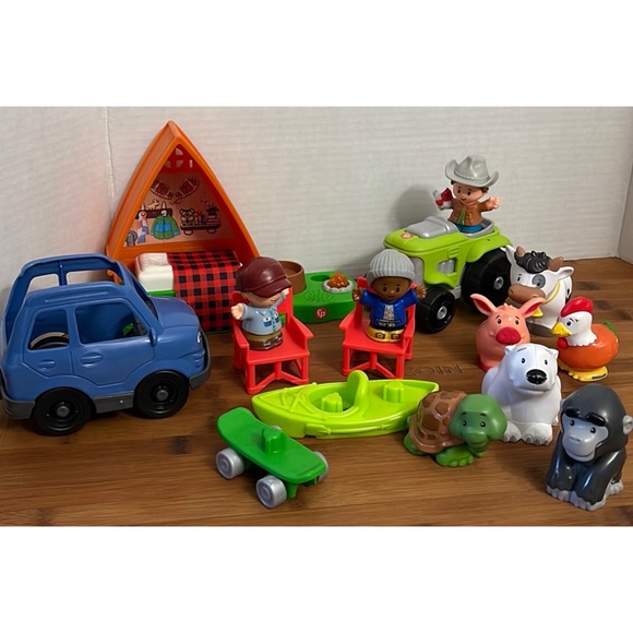 Fisher-Price Little People Farm Camping Set Animals Tractor